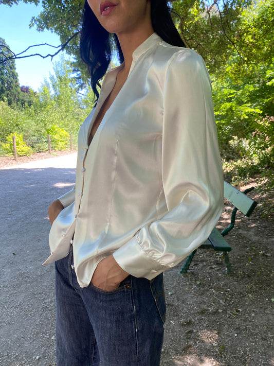 BLOUSE ALBA SOIE ÉCRU