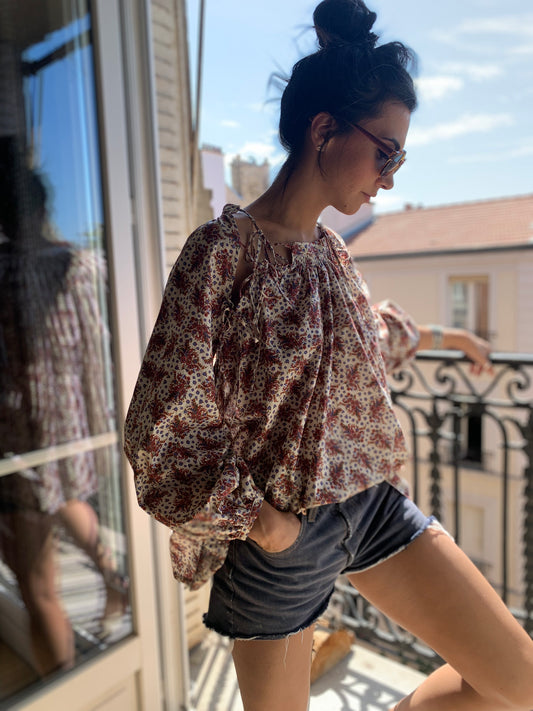 BLOUSE ZINA IMPRIMÉE BOHÈME